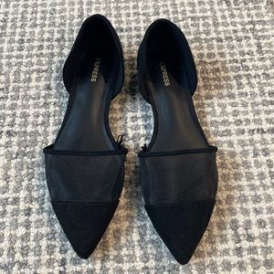 Express mesh pointed flats size 9